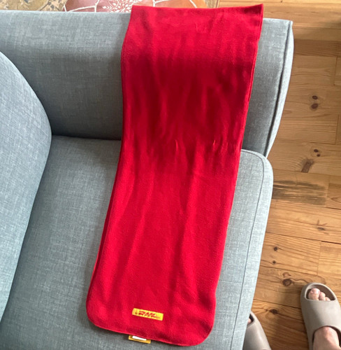 Dhl red fleece polyester scarf - fleece,
