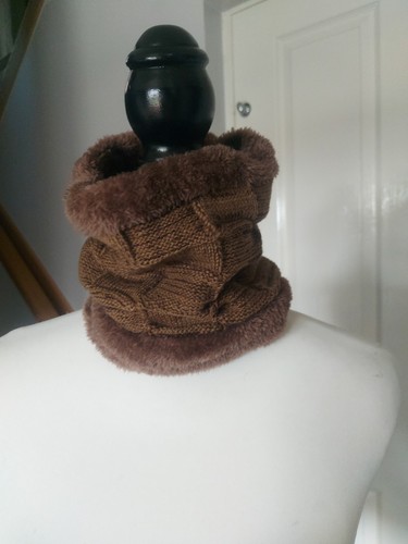 Knit fleece reversible neck - fleece,