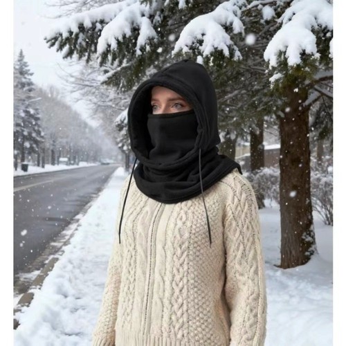 Winter thermal hood hat - winter,