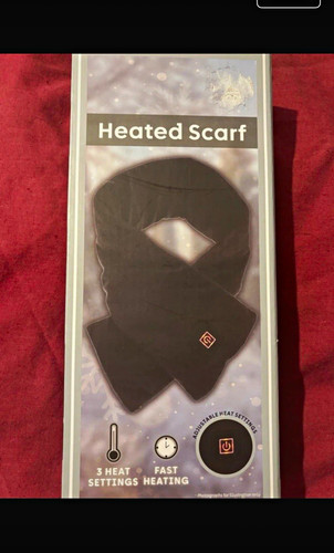 Black heated scarf usb powered - usb,