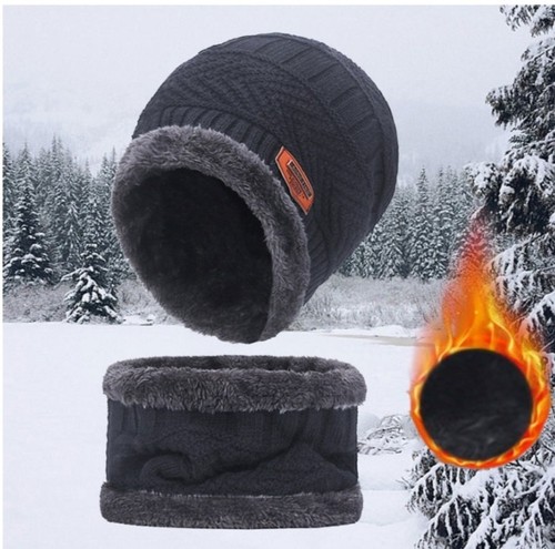 Winter beanie hat scarf set - winter,
