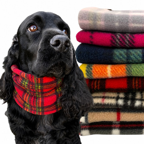 Dog snood tartan polar - tartan,