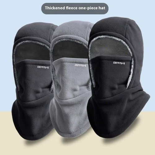 Winter fleece hooded scarf - fleece,