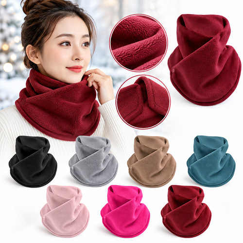 Fleece snood neck warmer scarf - neck,
